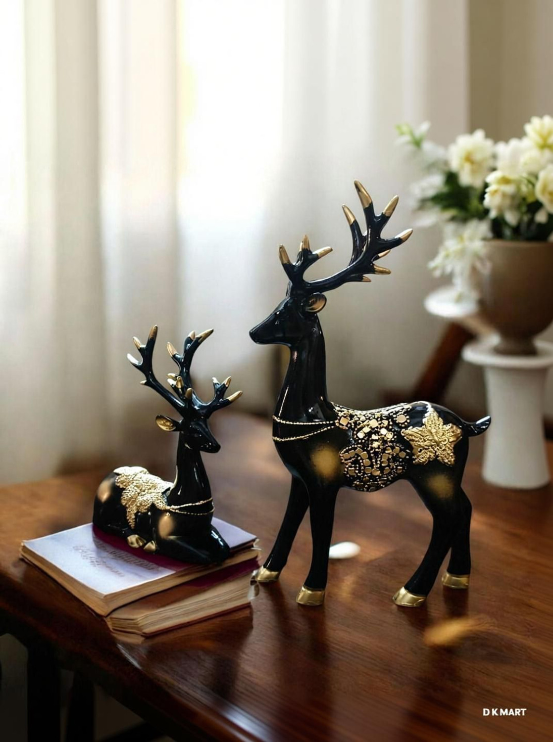 Image of D K MART BaraSingha Deer Statue for Home Decoration Showpiece Gift Item Decorative Showpiece - 28 cm