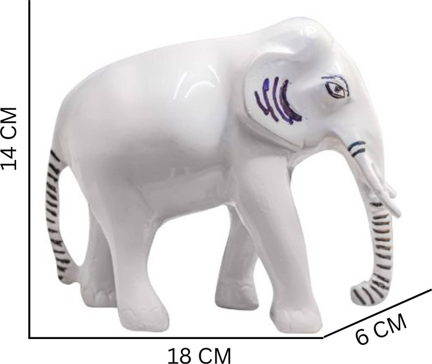 Diamond Avenged / White Elephant：東方 vastu vardan Vastu Brass White Elephant/ Weight-1434gm Approx