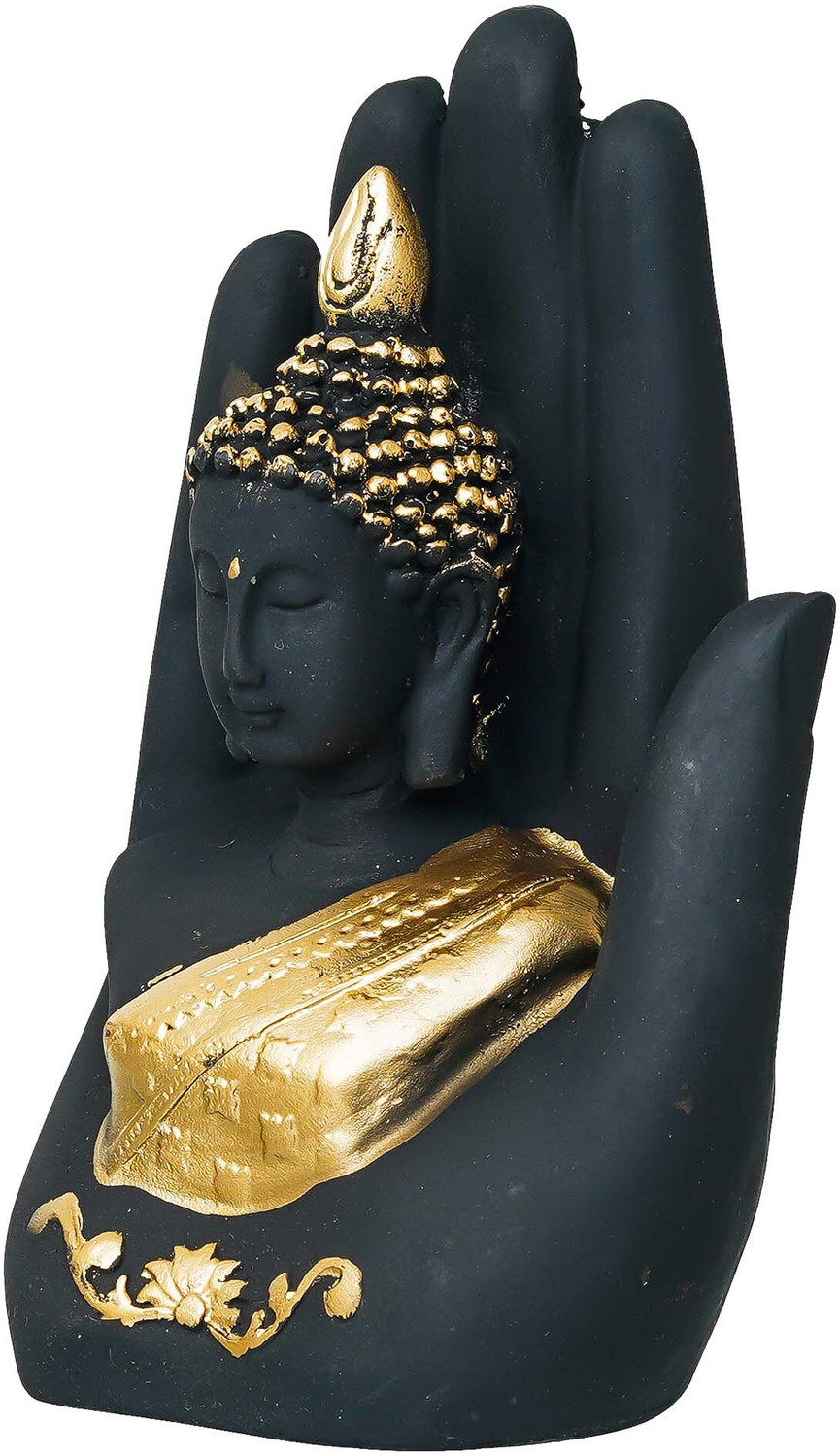 Image of Artisyn Golden Handcrafted Buddha Palm Decorative Showpiece - 17.5 cm