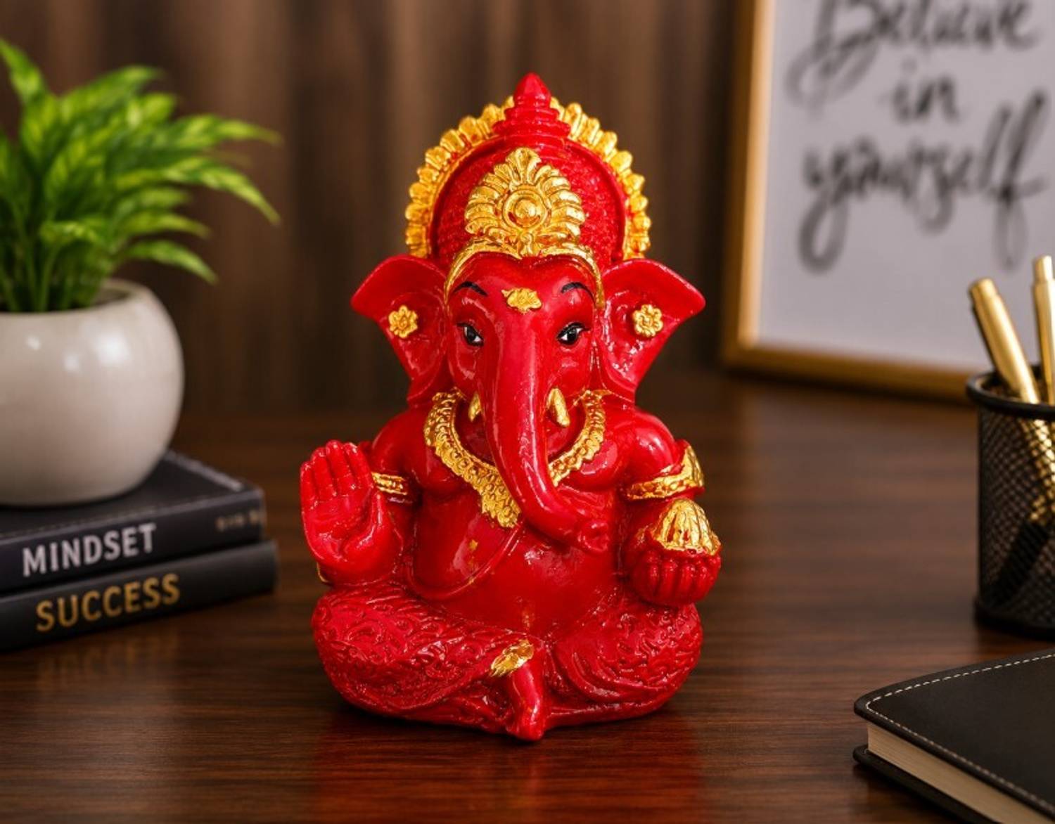 Tanvi creations Tanvi Creations Lord Ganpati Murti for Home, Office, Car Dashboard & Gift Decorative Showpiece - 8 cm