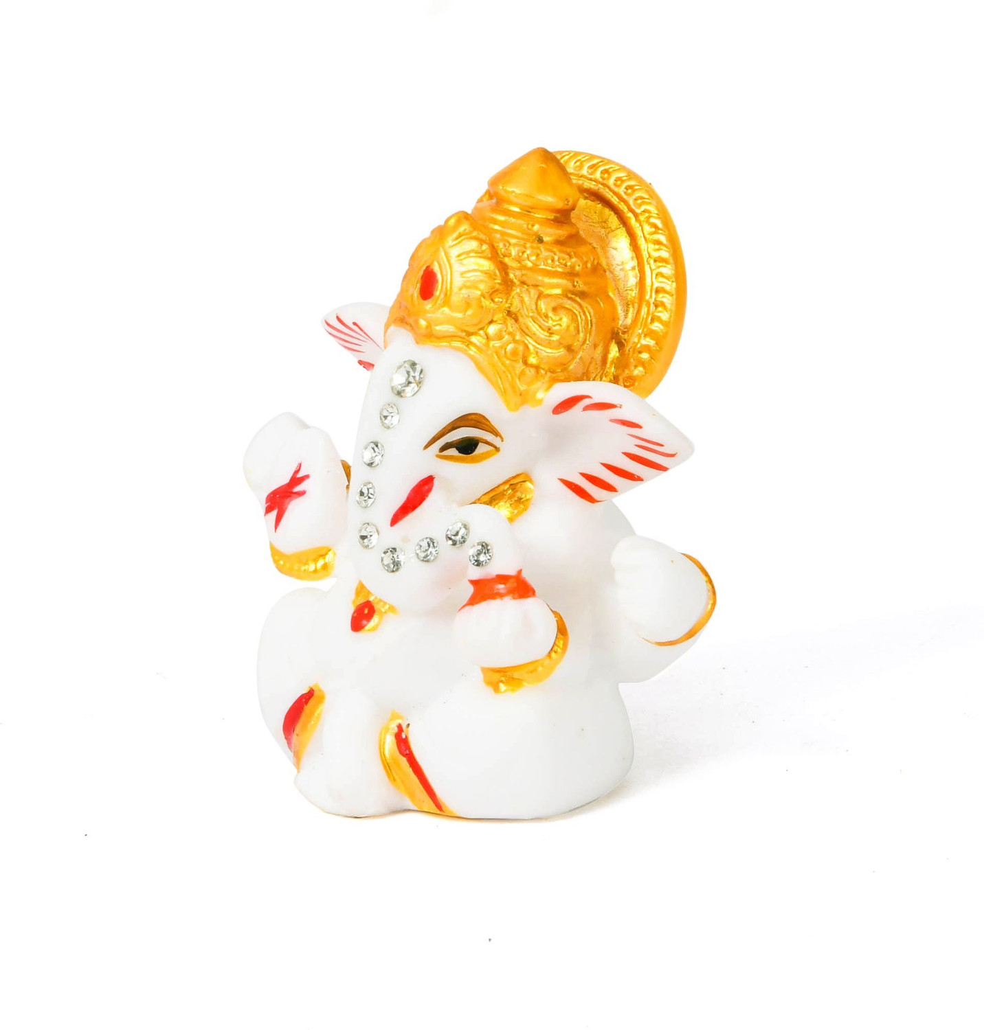 Image of Manthan Ganesha Idol Home Decor & Car Dashboard Decorative Showpiece - 4 cm