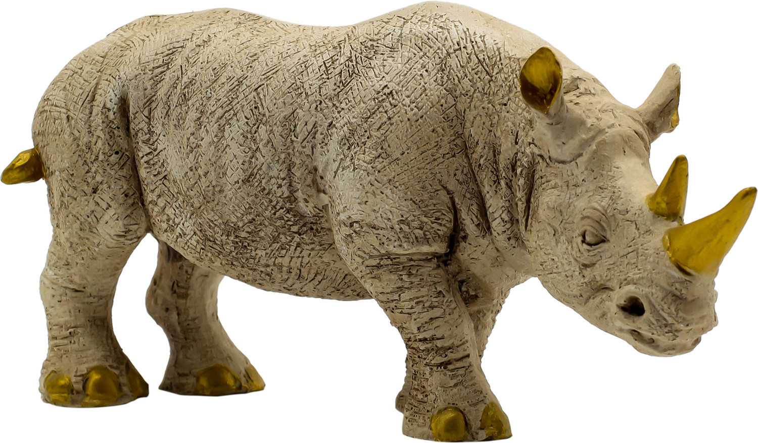 Image of aabco Rhino Sculpture For Home Decoration , Animal Statue For Table Top | Decorative Showpiece - 12 cm