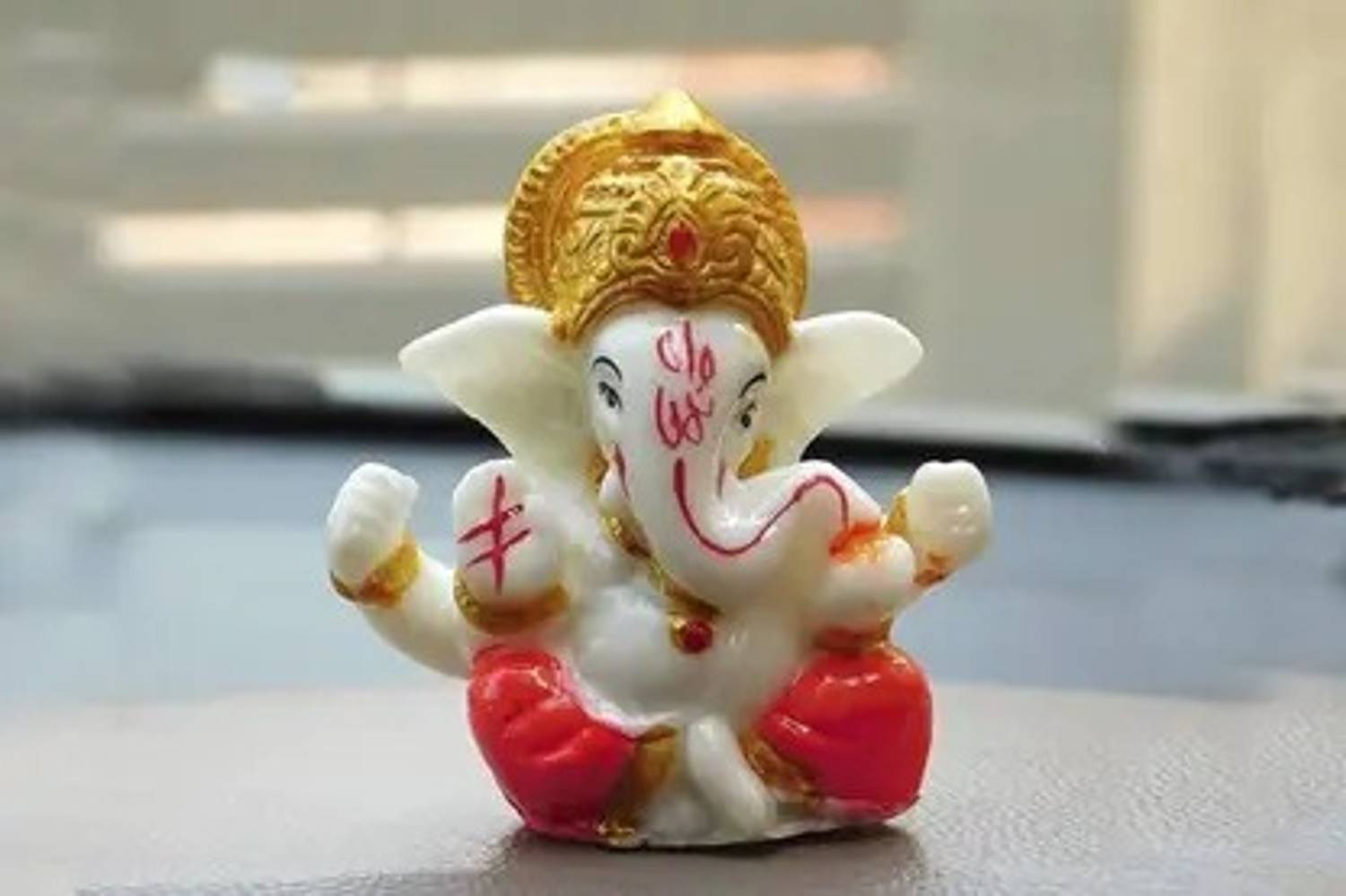 LAKHI HANDICRAFT Ganesha Beautiful Lord Ganesha Idol Figurine Showpiece Sculpture Decorative Showpiece  -  6 cm