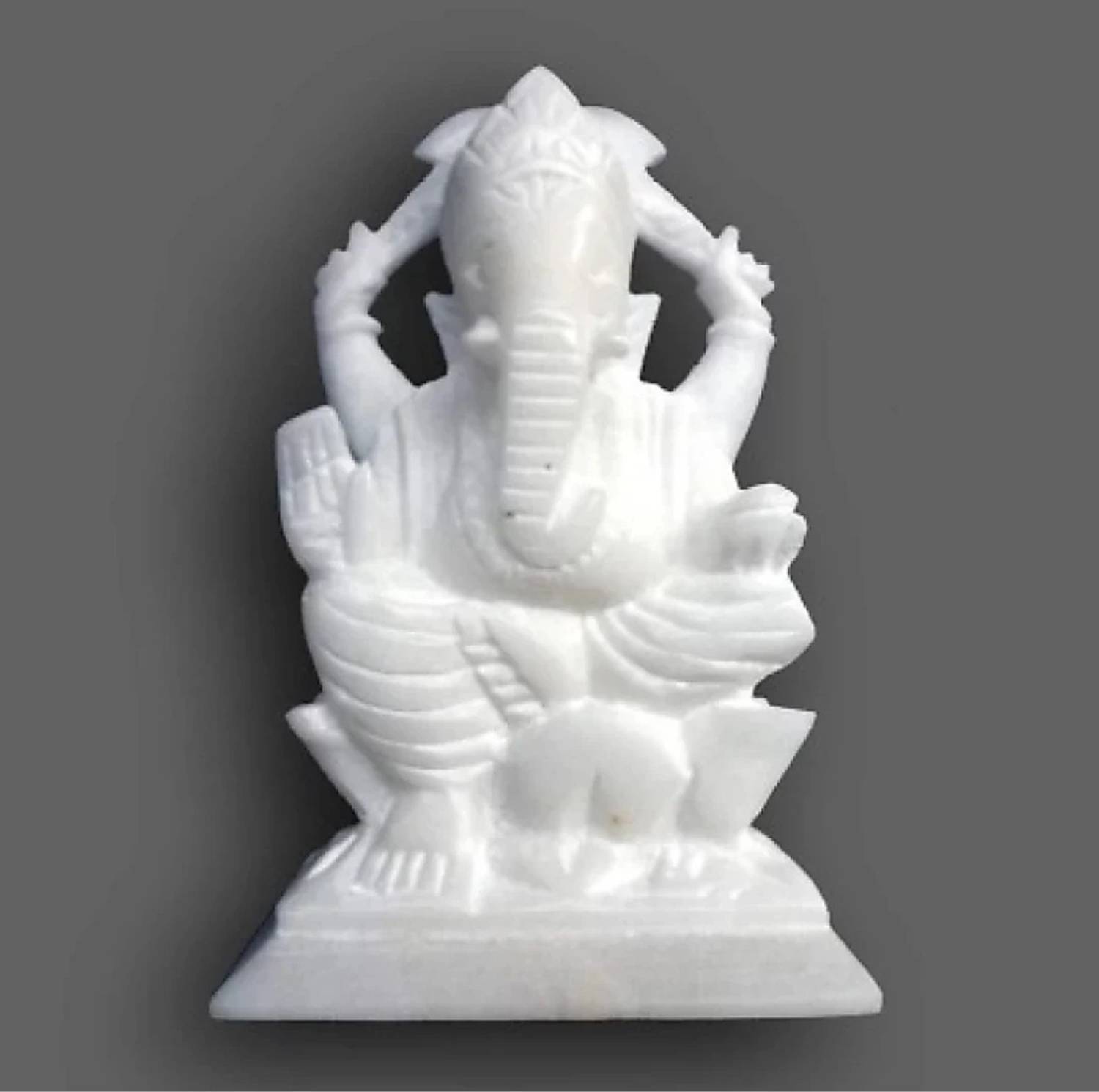 BPMJ Ganesh ji white marble Decorative Showpiece - 12 cm
