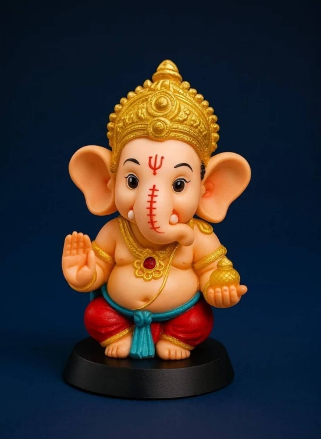 RuchikaTrends Cute Lord Ganesha Idol for Home, Office & Car Dashboard Decorative Showpiece  -  11 cm