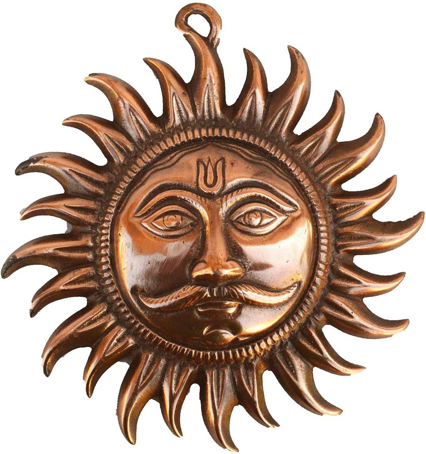 BUY N RELAX Vastu Sun Mask Wall Hanging Decorative Showpiece - 15 cm (Brown Copper) Decorative Showpiece  -  15 cm