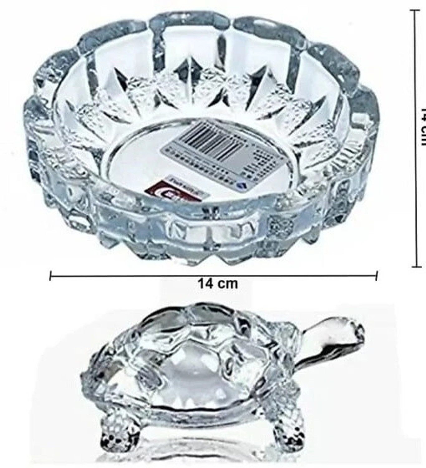 Image of Gokulshoppe Crystal Glass Turtle /Kachua With Color Stone Feng Shui home Decorative Decorative Showpiece - 3 cm