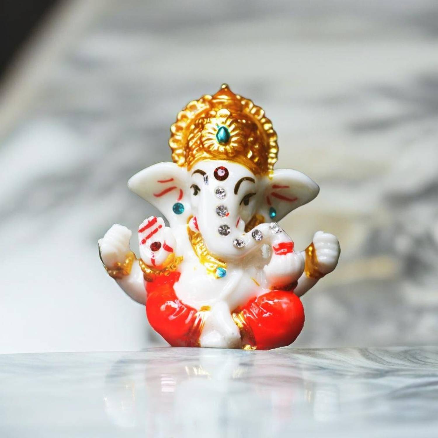BECKON VENTURE Handcrafted Lord Ganesha Idols for home decor|God idols for car dashboard|Ganesha Idol for car dashboard, gifts And home|Ganesha statue in Religious Idols|ganesh idol in Spiritual & Festive Décor|decoration items for house|handicraft home decor|showpiece figurine|table decoration items|home decor showpieces|Decorative items for room in Racks & Shelves|handicraft items|Ganesh ji ki murti|ganpati |statues|statue of gods |statue for car|statue for home|Showpieces &Figurines|showpiece gift sets|showpiece for living room|Ganesha showpiece |showpieces in home| Decorative Showpiece - 6 cm