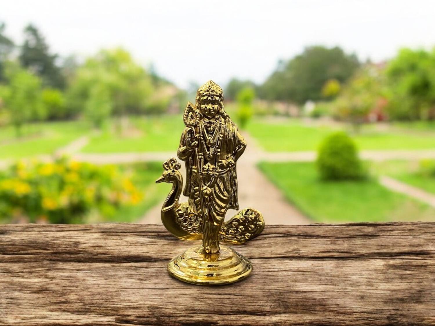 ASTRAMART GOD MURUGAN WITH PEACOCK STATUE FOR CAR DASHBOARD Decorative Showpiece - 6.5 cm