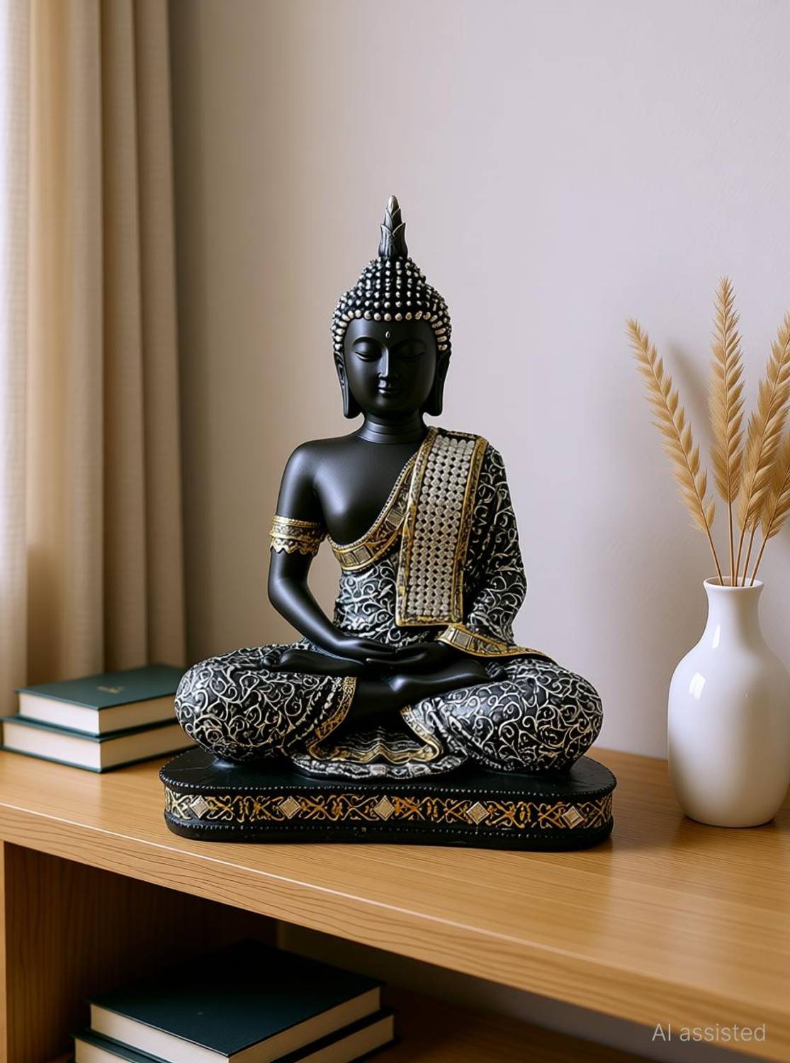 AELANA GRAPHY Gautam Buddha Statue for Home decor Big Size Decorative Showpiece - 18 cm
