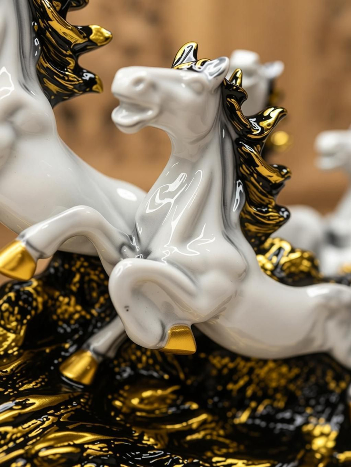 Image of Rudransh Creations 7 Running Horse Statue for Living Room Decorative Showpiece - 25 cm