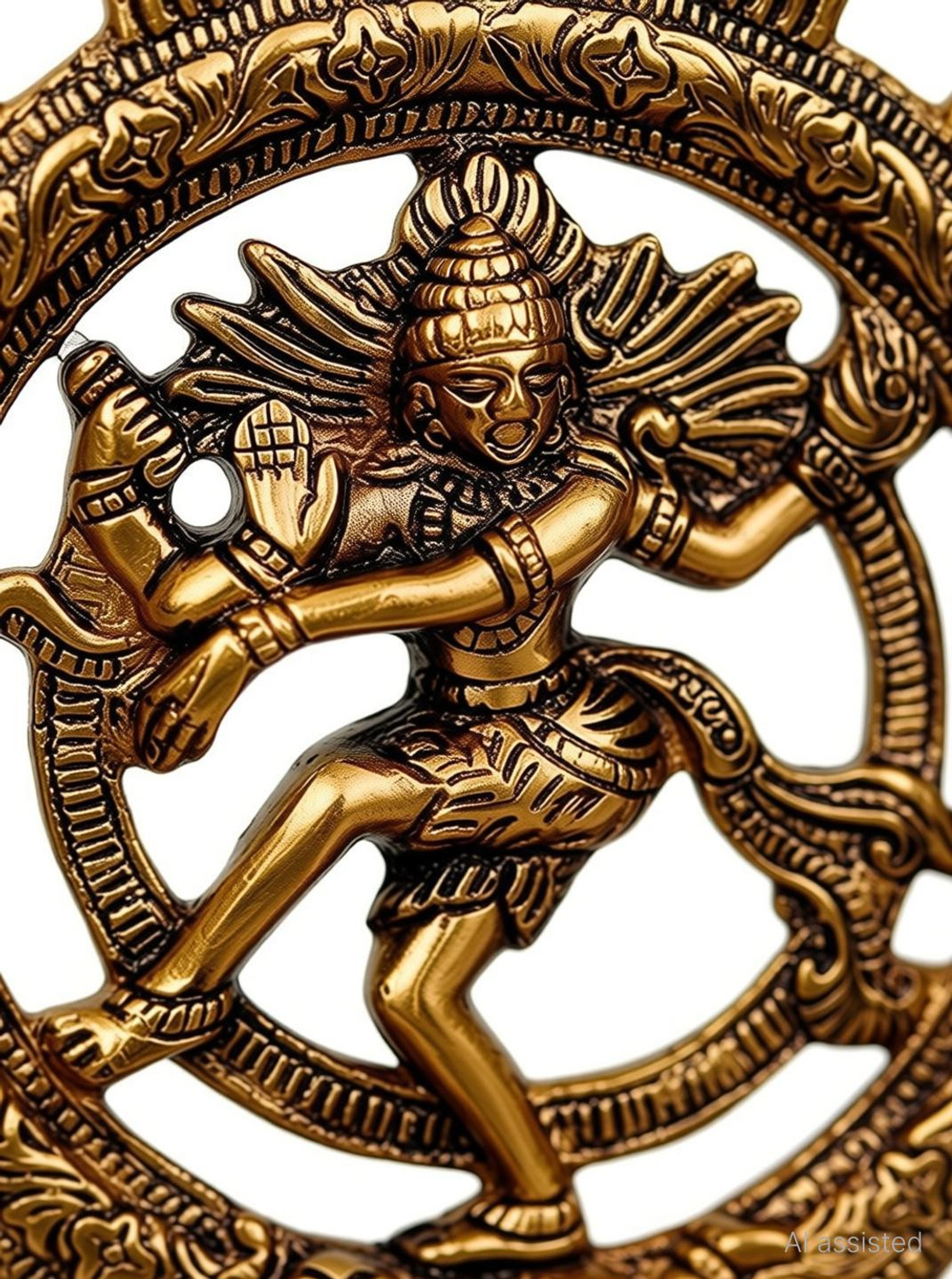 Image of ELITEWAVE Metal Lord Shiva Dancing Natraj Statue Decorative Showpiece - 22 cm