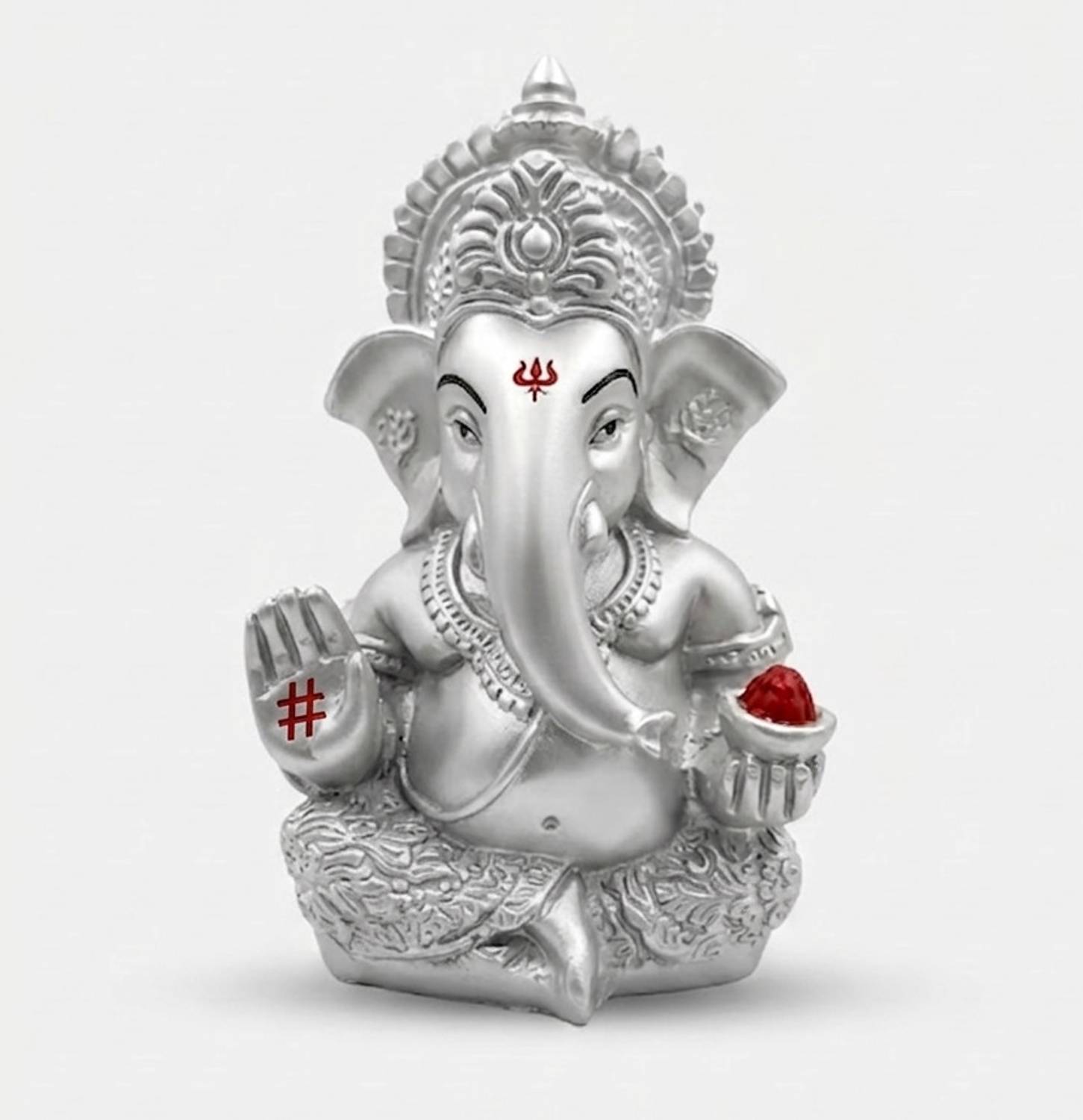 FlyingDeco Lord Ganesha Idol for Car dashboard Decorative Showpiece - 9 cm