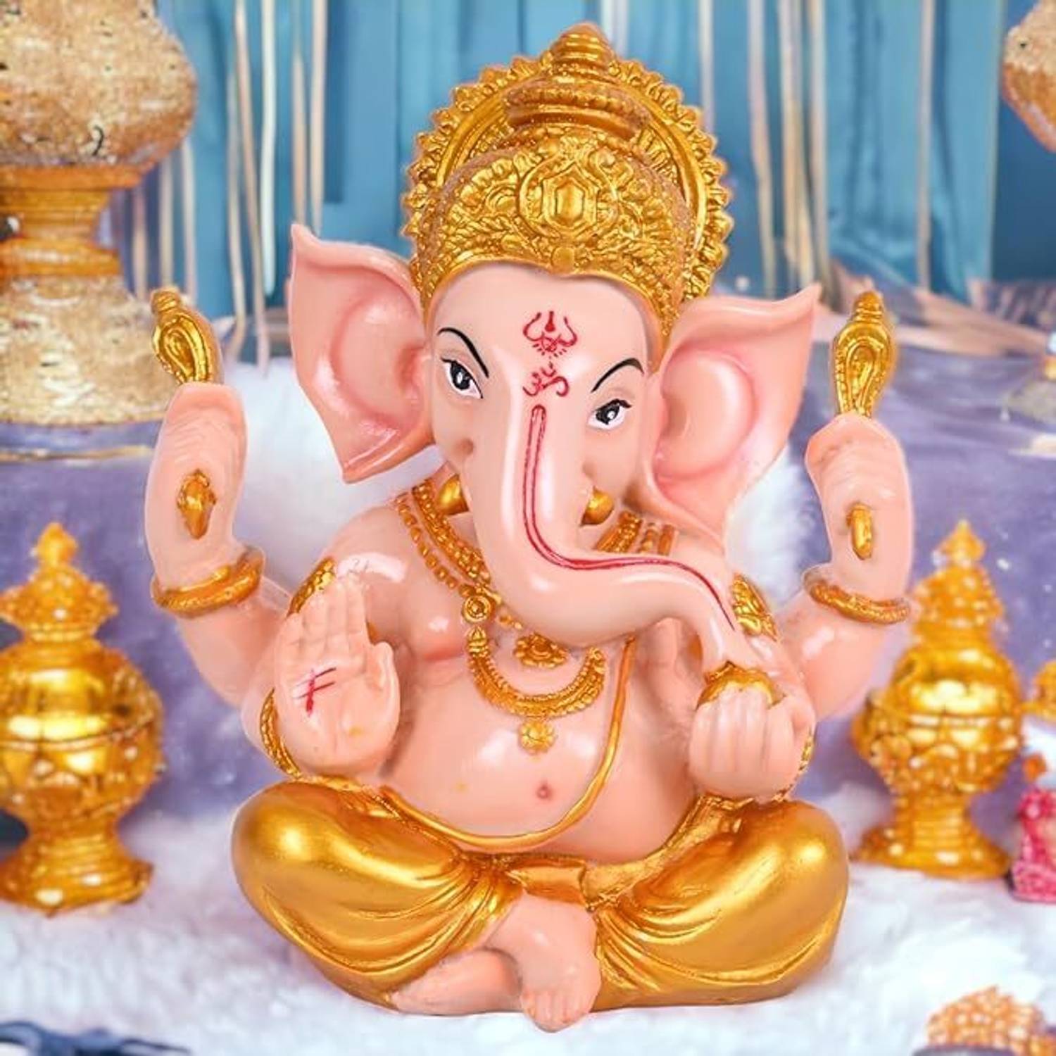 KariGhar Ganesh ji 4.5Inch Decorative Showpiece - 14 cm