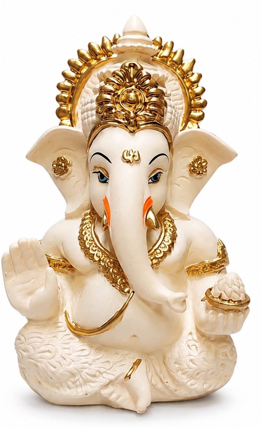 SIMPLY GOODS Ganesha Idol for Home Decor & Temple | Ganpatii Bappa Idol for Puja Decorative Showpiece - 12 cm