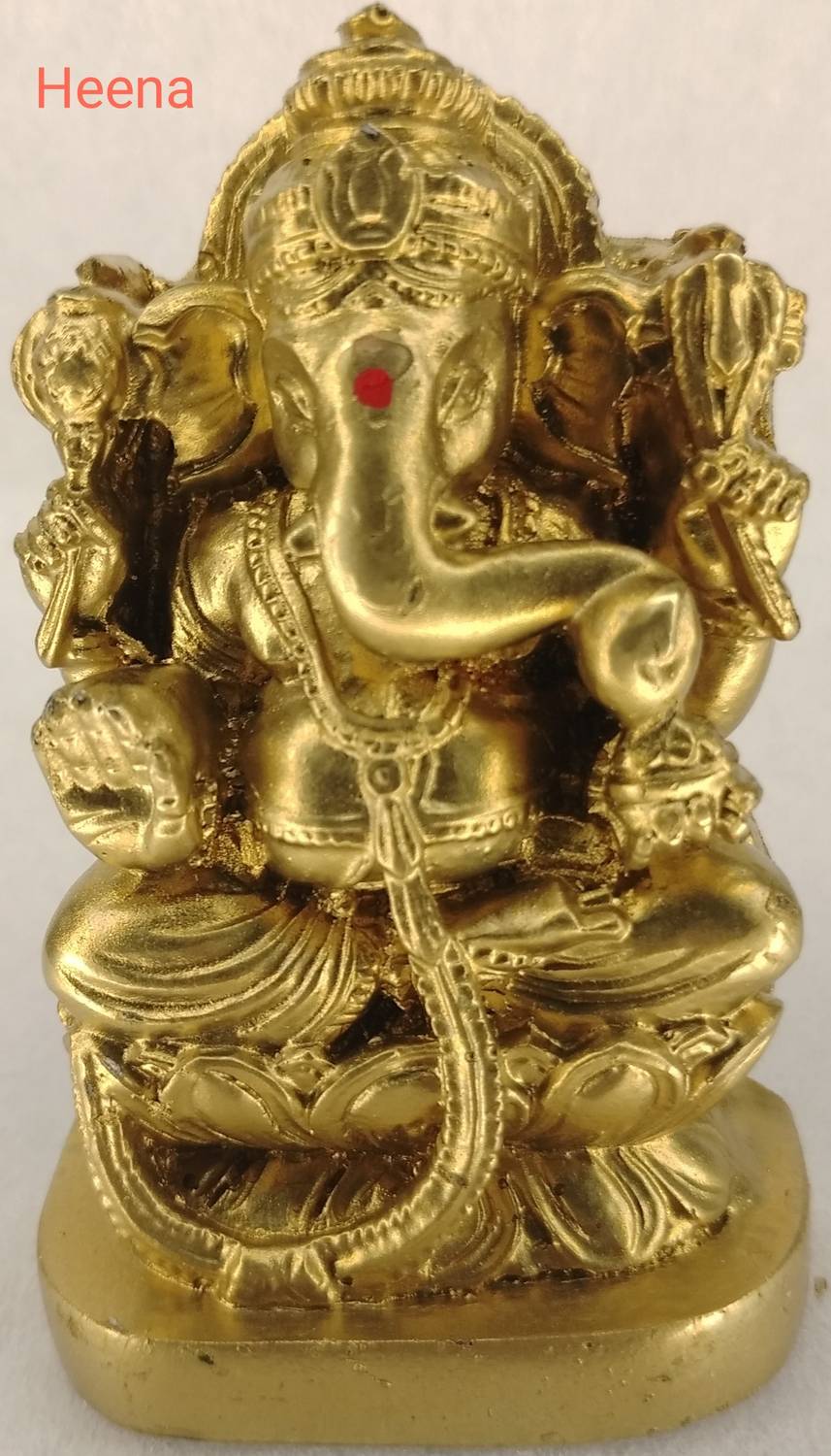 tskutty LOTUS GANESHA / LOTUS GANESHA / SRI VINAYAGA / PILLAYAR IDOL Decorative Showpiece - 8 cm