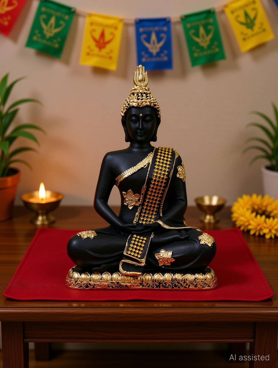 ArtofDot Home Decor Showpieces Buddha statue for home decor Decorative Showpiece  -  19 cm