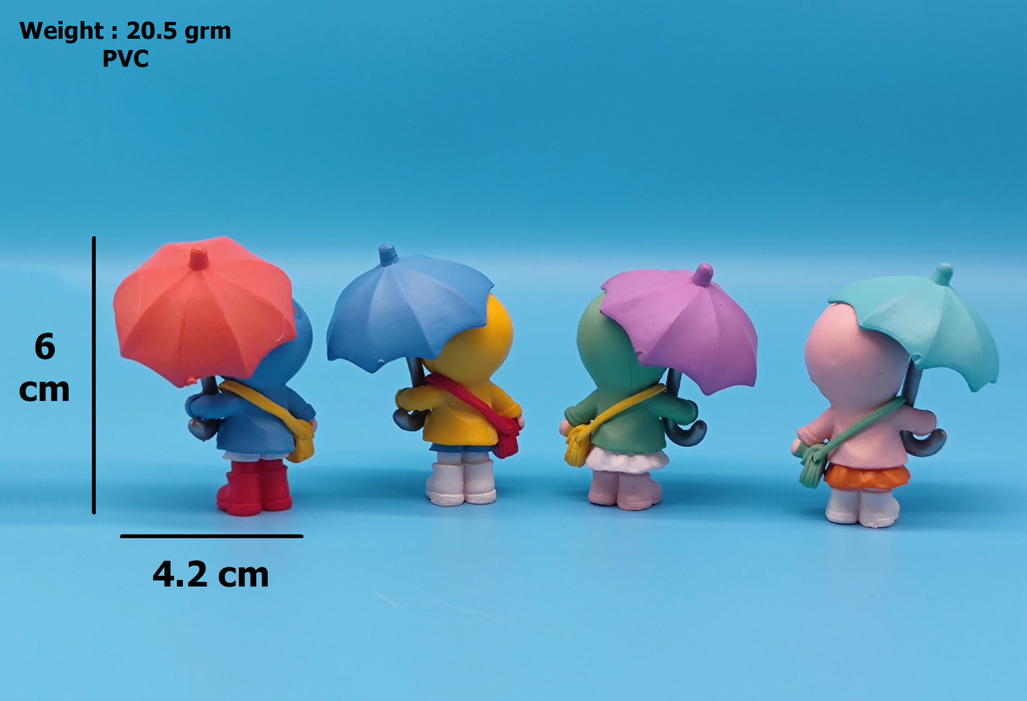 Image of Spiaty 4 Types of Umbrella Boy or Girl Miniature as a Toy and Showpiece Decorative Showpiece - 6 cm