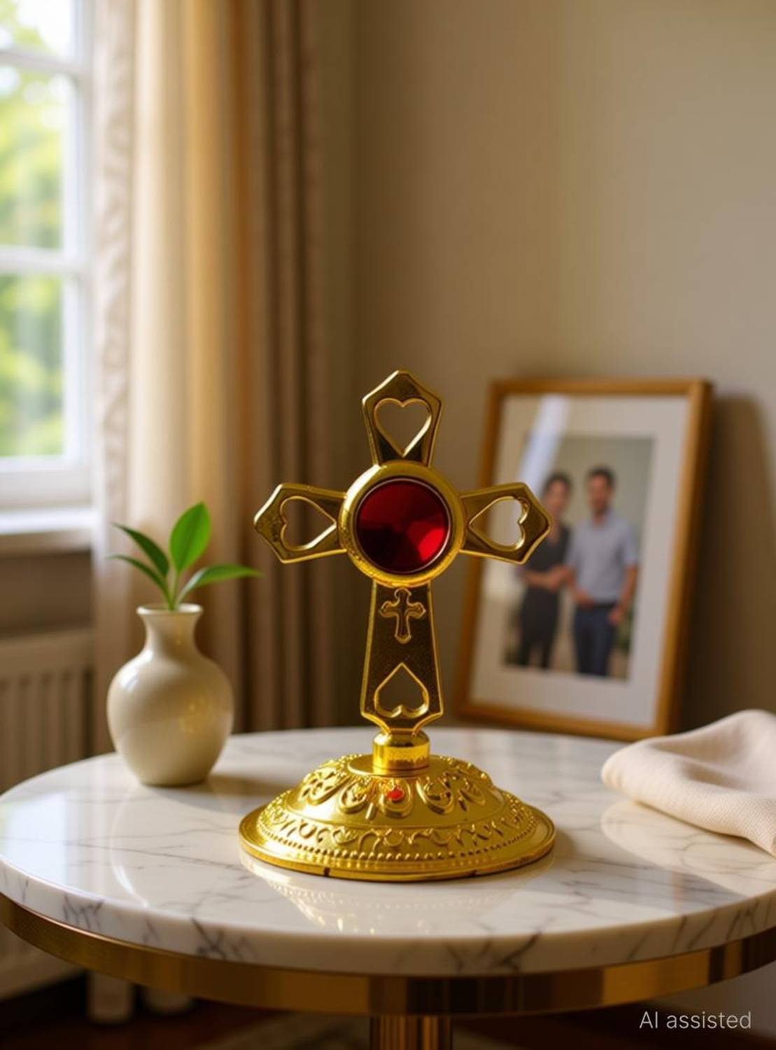 AADHAN TRADERS JESUS CROS IDOL Decorative Showpiece  -  7.5 cm