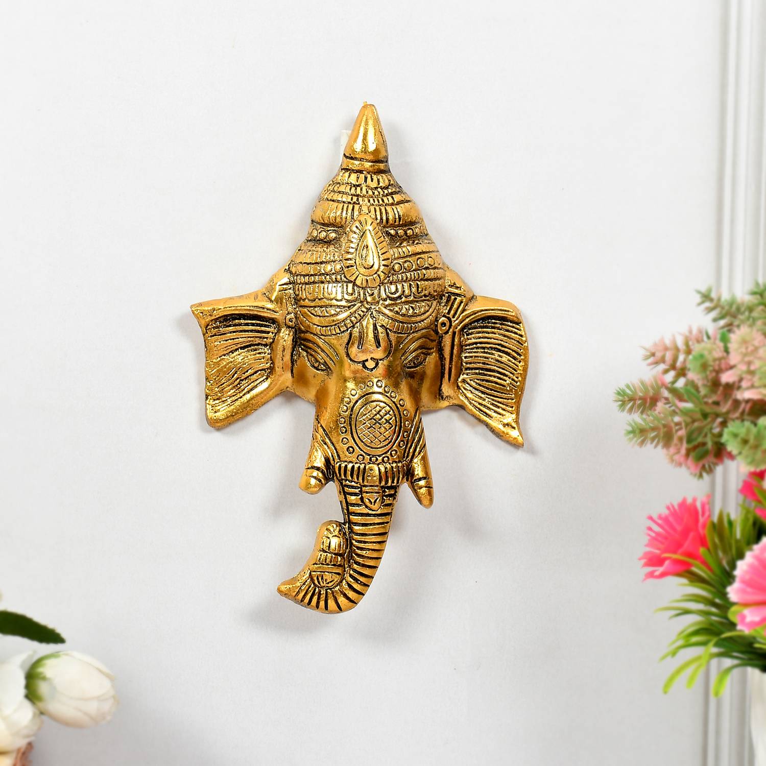 Ascension Ganesh ji for Wall Hanging Ganpati Statue for Main Door Decoration & Gifts Decorative Showpiece - 16.5 cm