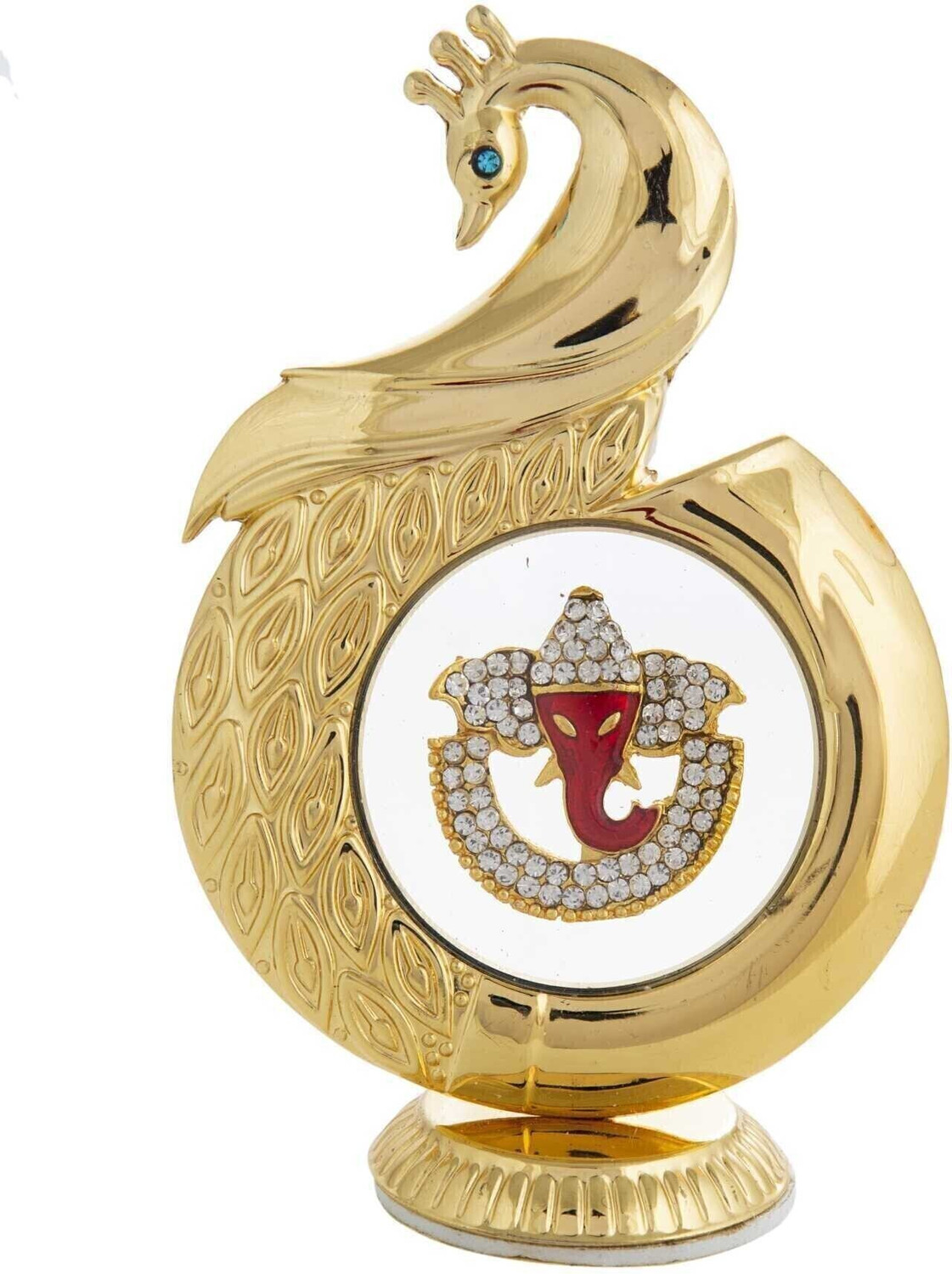 Image of INTERNATIONAL GIFT Gold Plated Pen, Card Holder & Key Chain With Ganesh Face Idol | Gift Box Decorative Showpiece - 12 cm