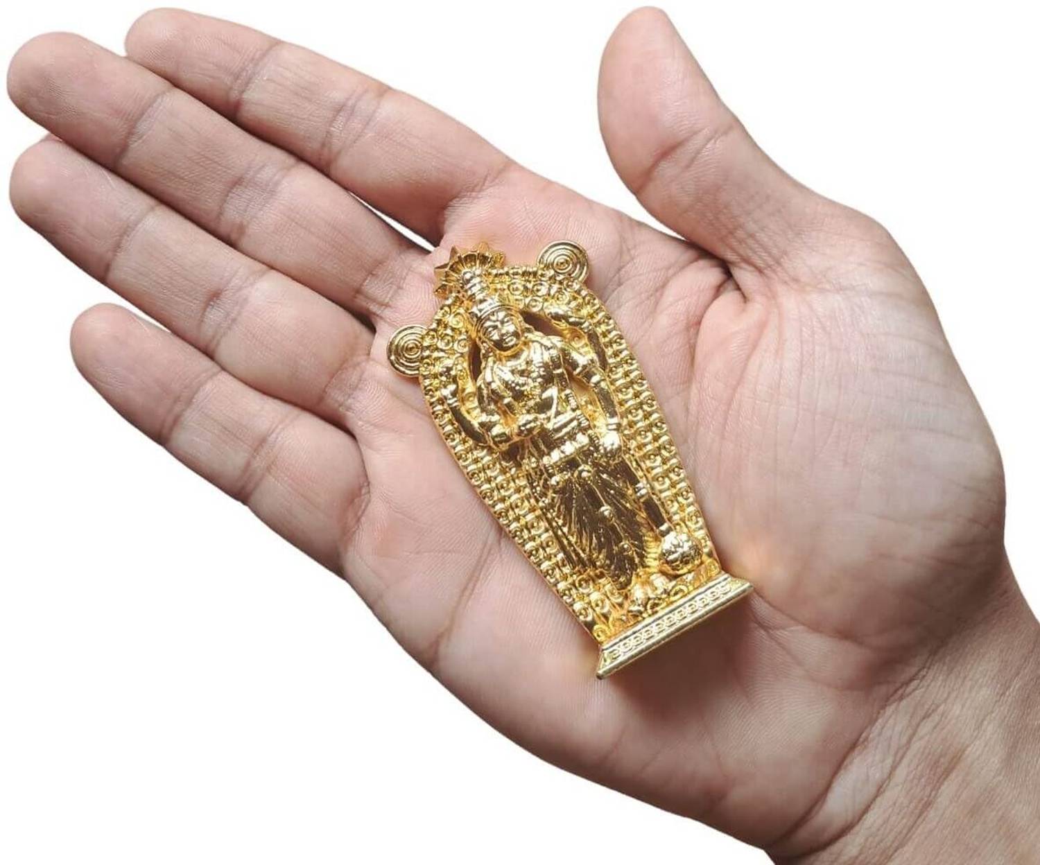 HOIVA Metal Gold color Guruvayurappan Idol for Car /Pooja Room