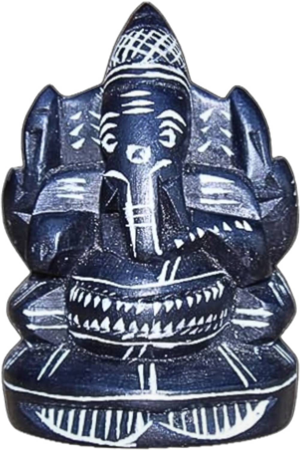 faizia Perfect Ganesha Idol for Home Decor Good Luck Gifts, Small Size Ganpati Decorative Showpiece - 10 cm