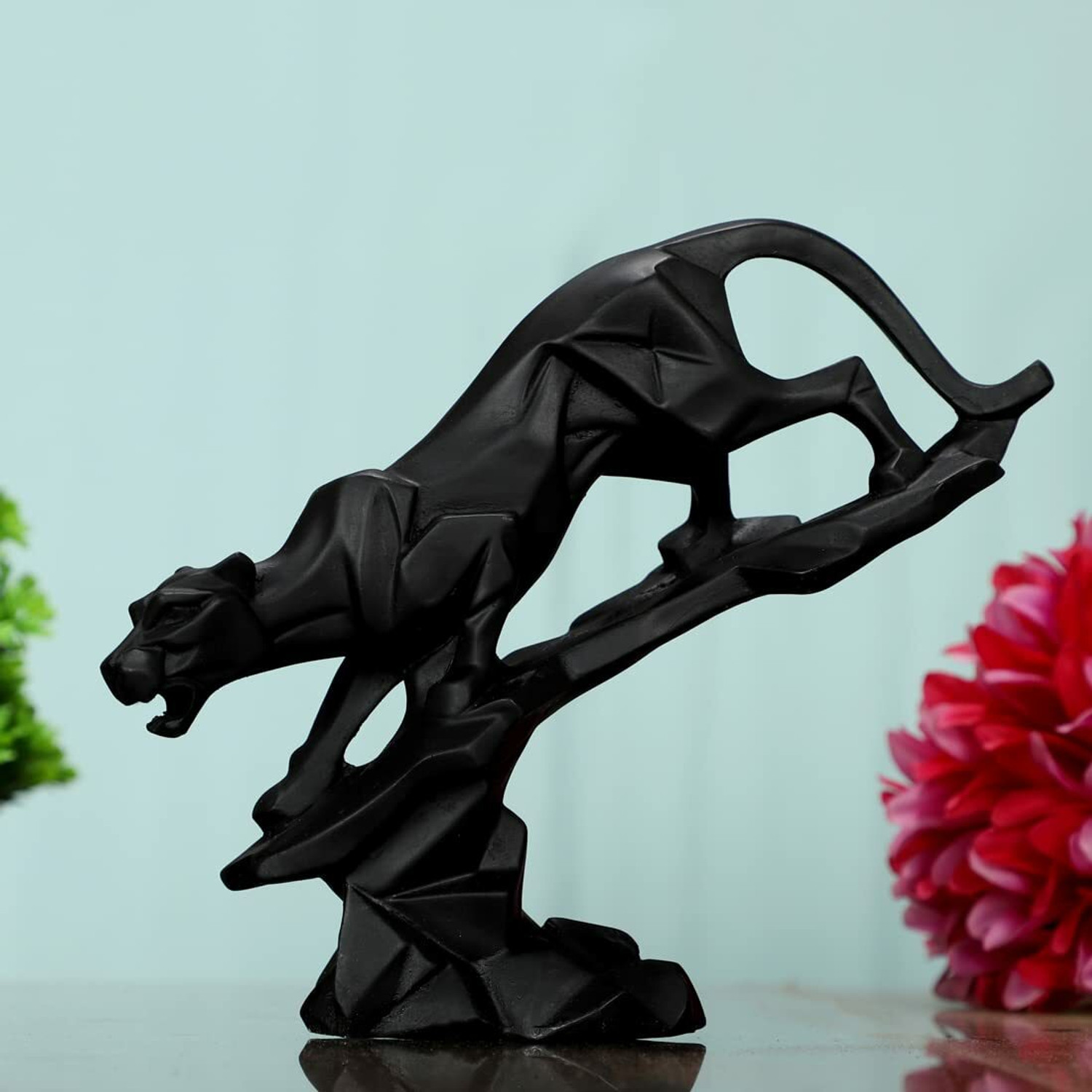Image of Flipkart SmartBuy Handcrafted Black Resin Panther Showpiece for Home Decor Decorative Showpiece - 20 cm (Polyresin, Black)