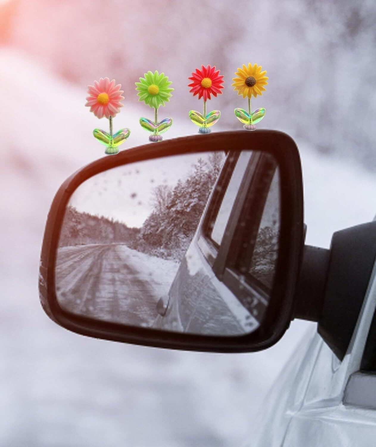 Image of Floweraura Flower Dancing Dashboard Showpiece Decorative Showpiece - 8 cm