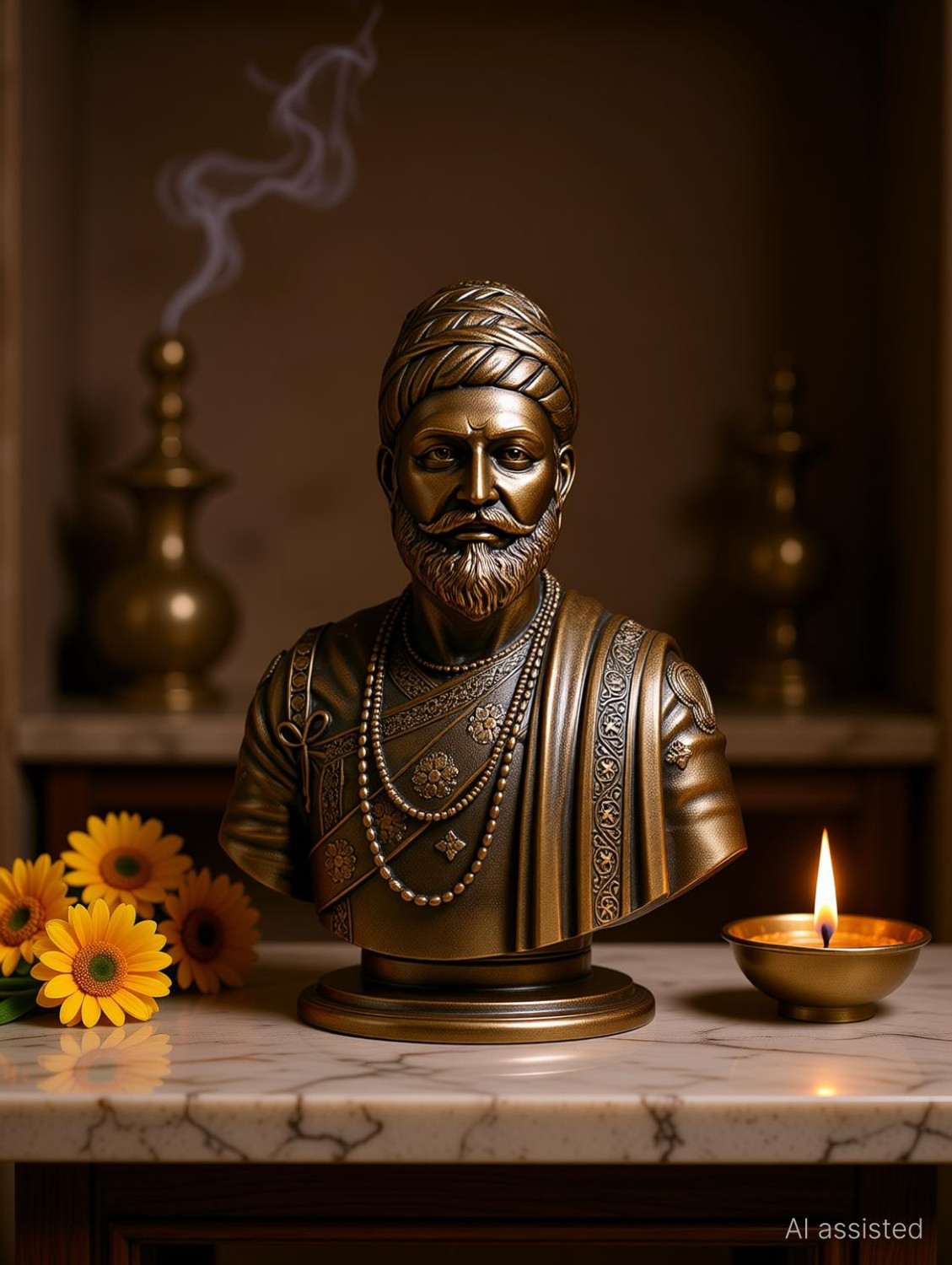 Image of MADeco Chhatrapati Shivaji Maharaj / Decorative Showpiece - 13 cm