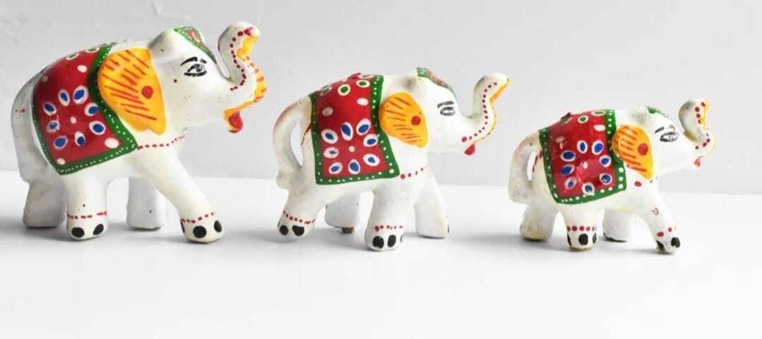 BHAGWATI HANDICRAFTS Rajasthani Handcraft Home Décor elephan showpiece Decorative Showpiece  -  9 cm