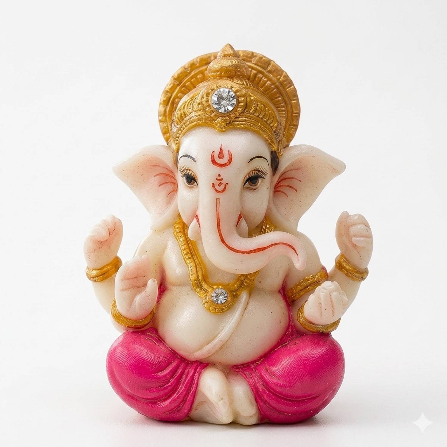 Murtiva decor Lord Ganesh Idol for Car Dashboard, Home Decor Showpiece Statue Gift Items Decorative Showpiece  -  7.5 cm