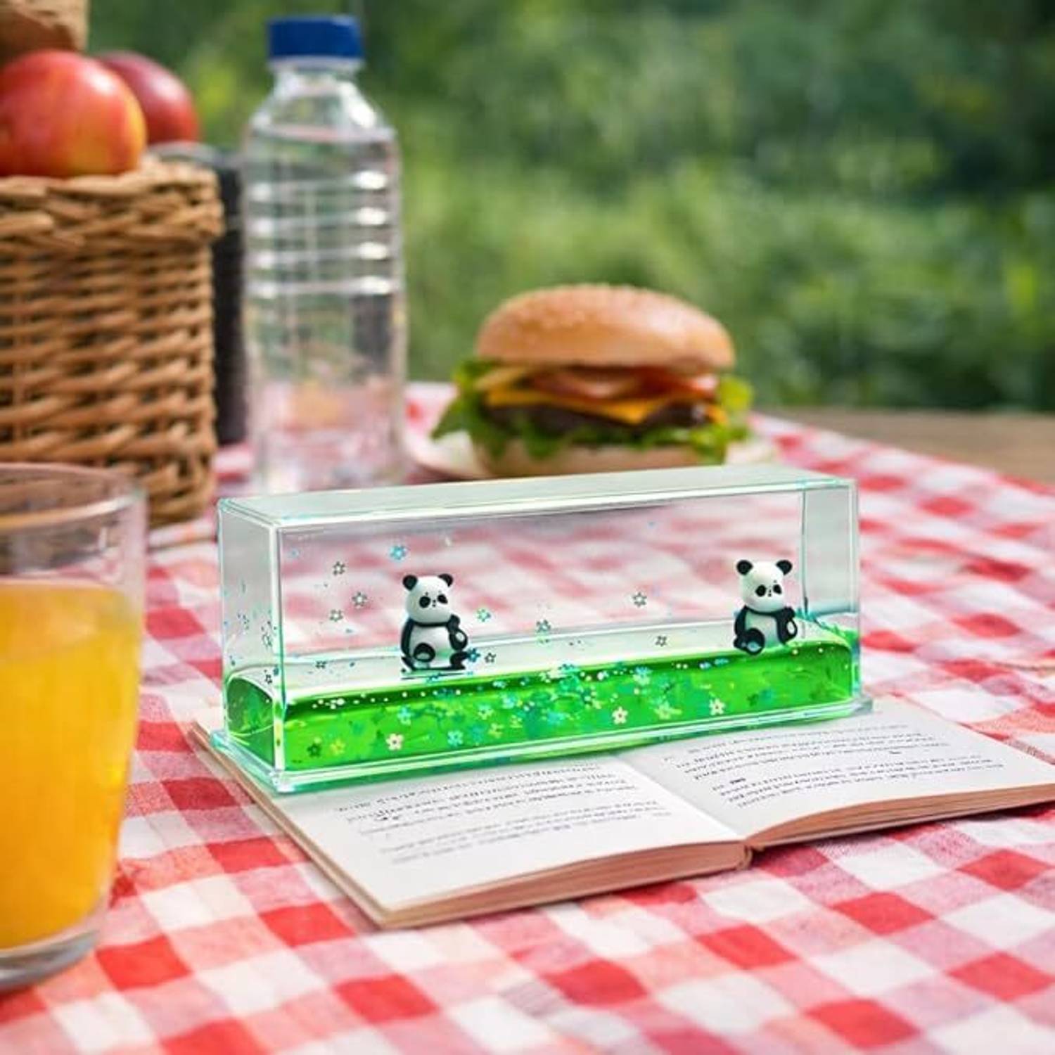 MSVTRADESS Panda Liquid Paperweight 5cm Green - Image 5