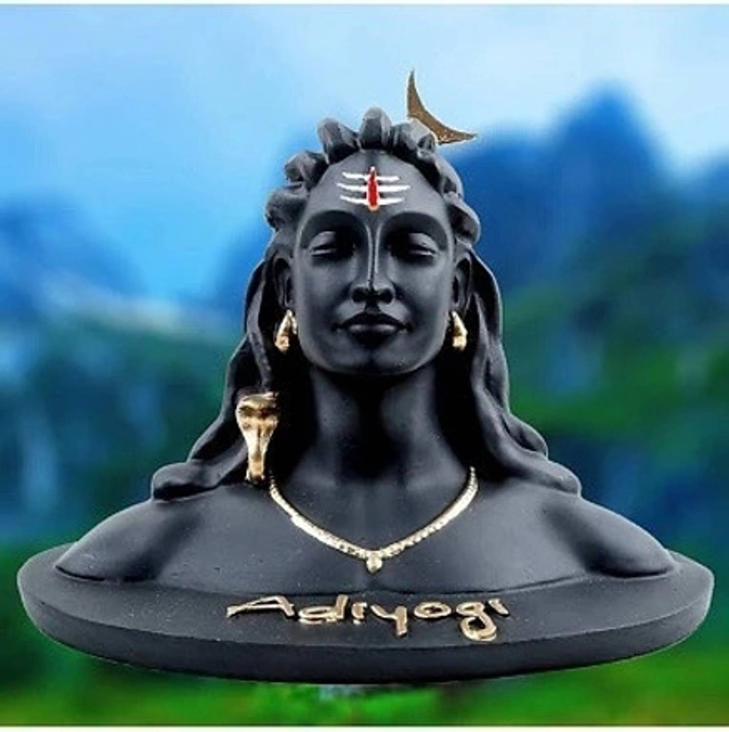 Amoksh Collection Adiyogi Shiva Statue Decorative Showpiece  -  6 cm