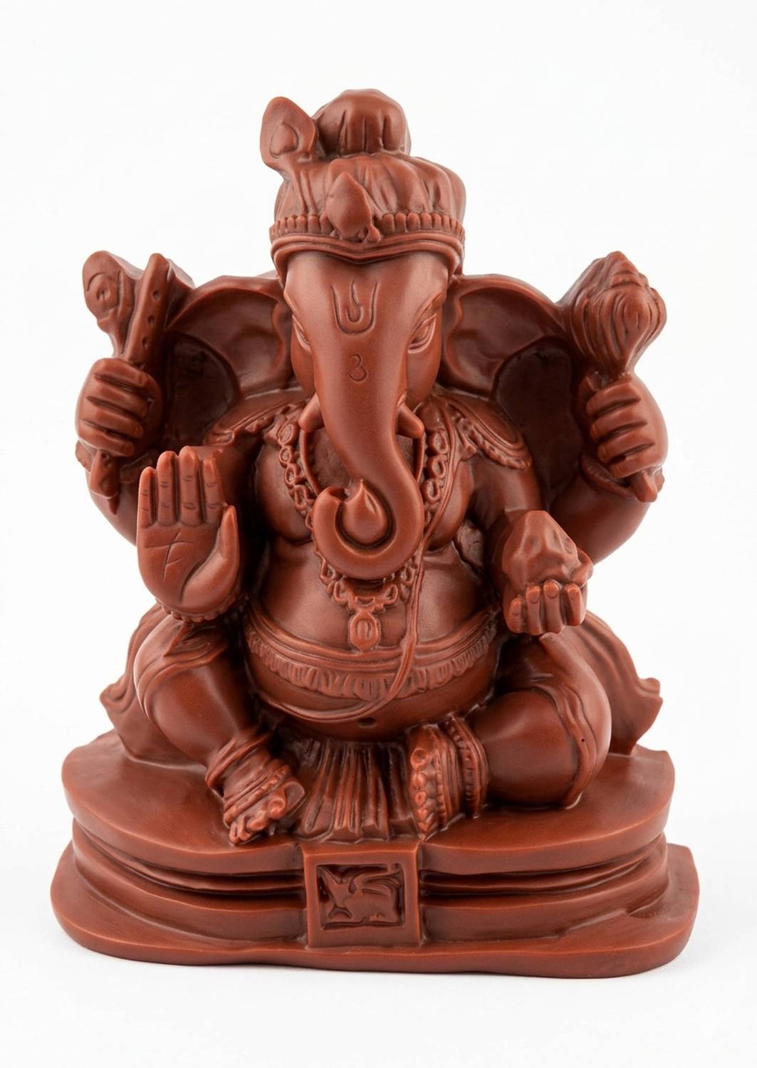 hands of odisha Ganesha Statue | Marble Dust Lord Ganesha Idol for Home Desk Decor Decorative Showpiece - 8 cm