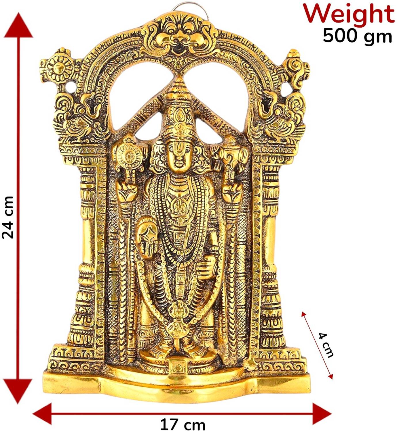 Metal Tirupati Balaji Idol 24cm - Image 4