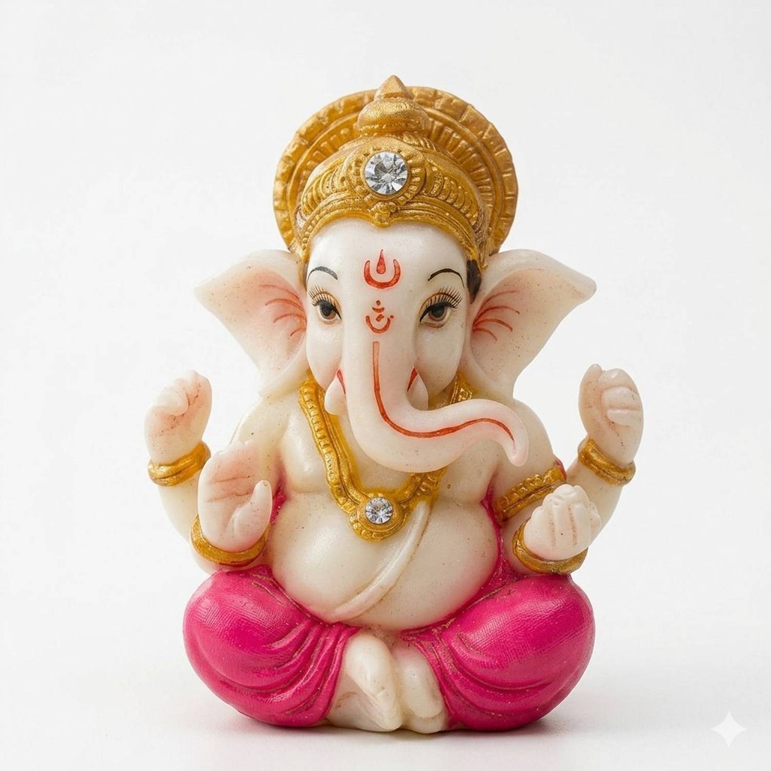 Murtiva decor Ganesh Idol for Car Dashboard Murti Home Decor Showpiece Statue Decorative Showpiece - 7.5 cm