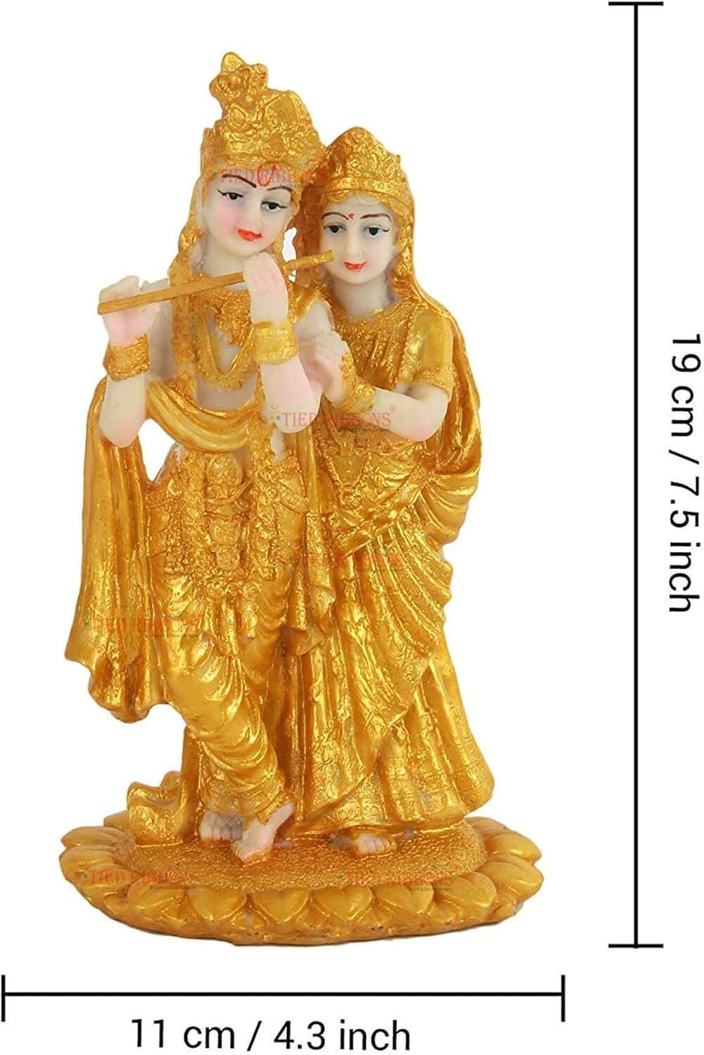 Image of krishnagallery1 Lord Radha Krishan Murti Marble Finish Decorative Showpiece - 28 cm