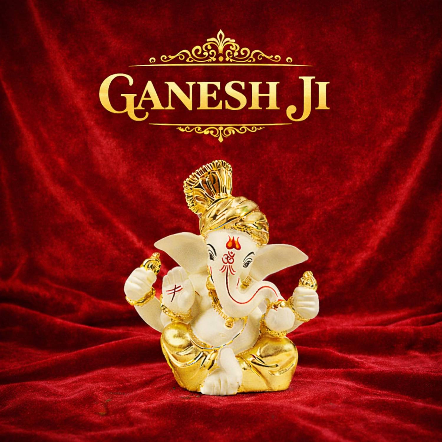 NIHARIKA HANDICRAFT Ganesh Ji Murti for Car Temple - Protective Ganpati Bappa Idol Showpiece Decorative Showpiece  -  6 cm