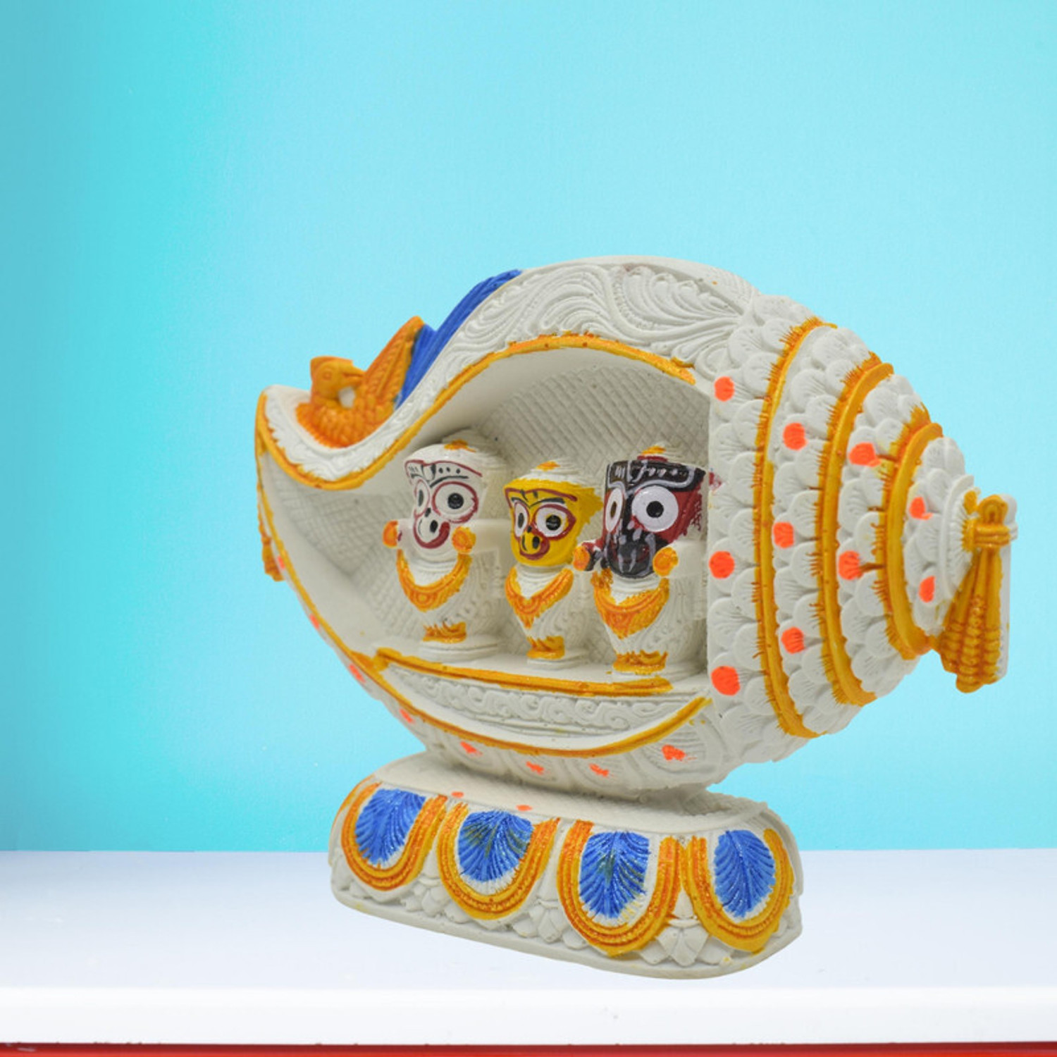 Image of Jagannath World Lord Jagannath Shankh Pratima Statue Decorative Showpiece - 9.5 cm