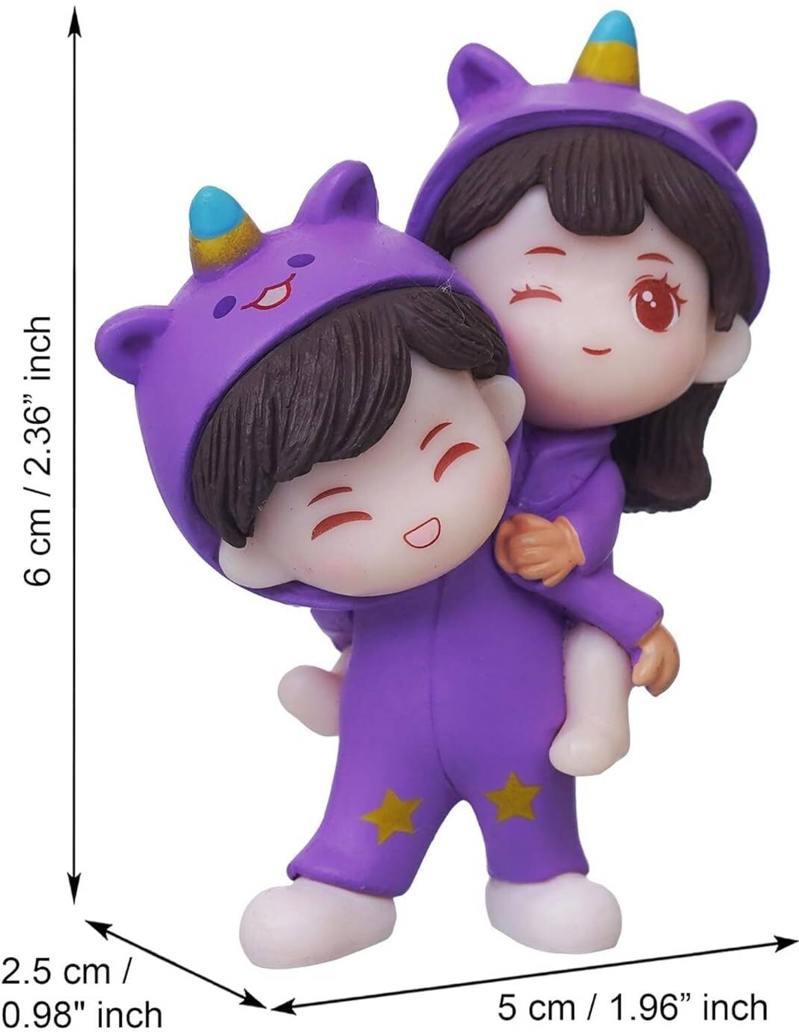 Shivdhara Craft 2 Couple Miniature Figurine 5cm Pack of 2 - Image 5