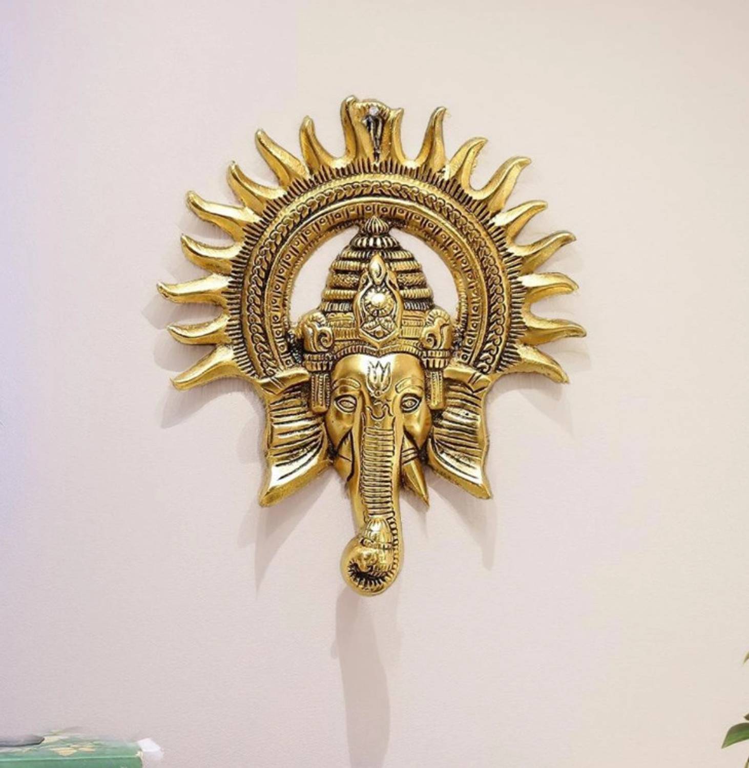 Unibuyzone Wall Hanging Kiran Ganesh Decorative Showpiece - 23 cm