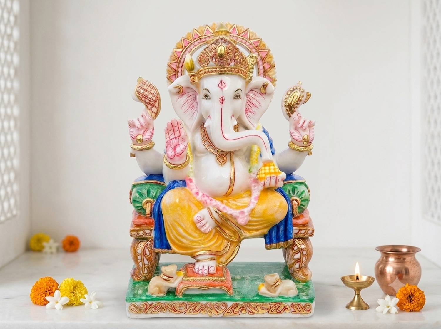 VAMIKA HANDICRAFTS Ganesha Statue 18 Inch Decorative Showpiece - 45.8 cm