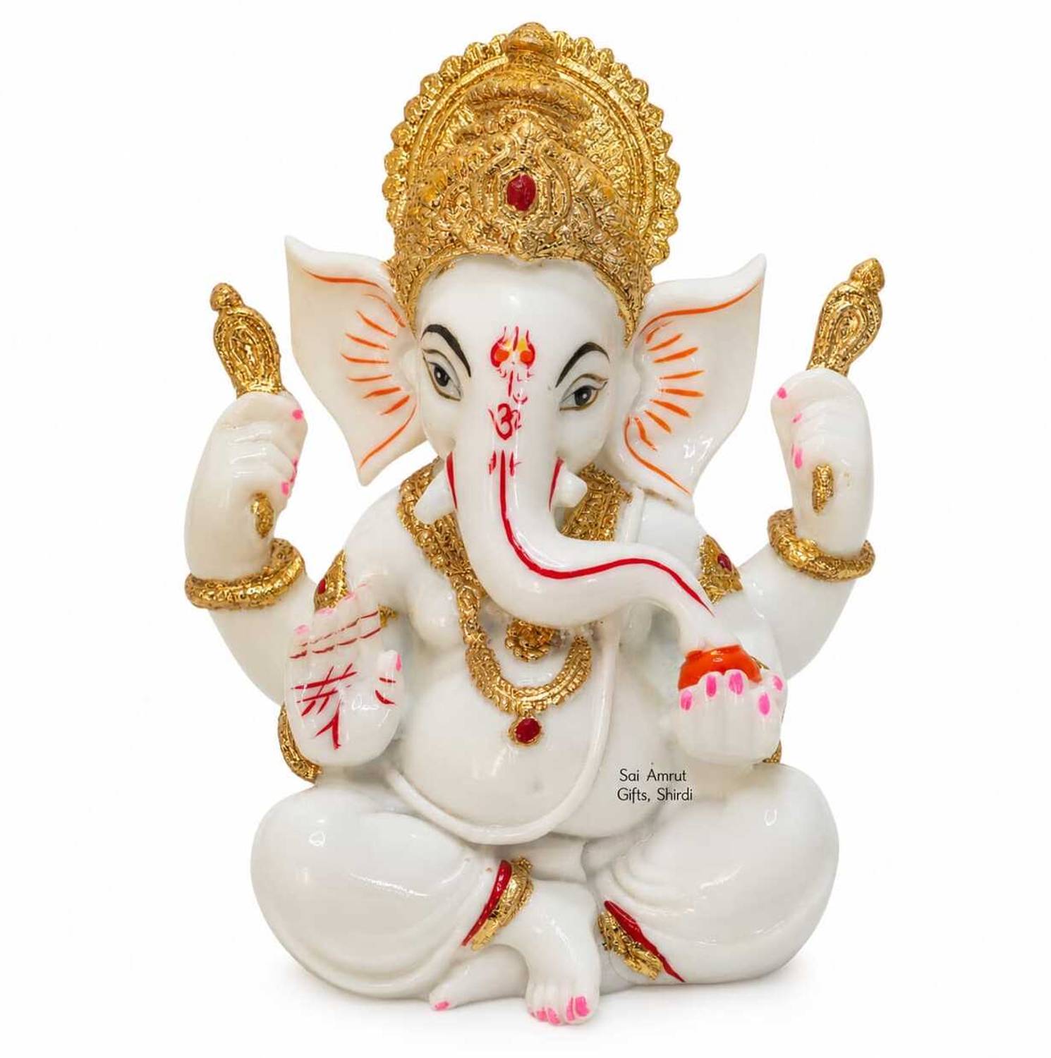 S A Gifts Handcrafted Lord Ganesha Idols for home décor statue Decorative Showpiece  -  12 cm