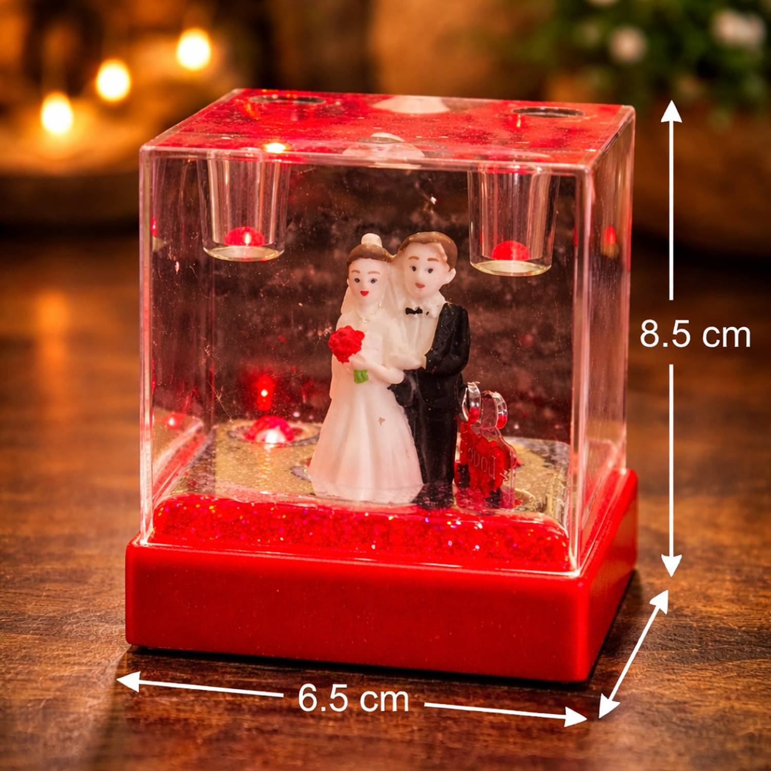 babliduggu Premium Paper weight with light and Music/Pen holder Decorative Showpiece - 8.5 cm