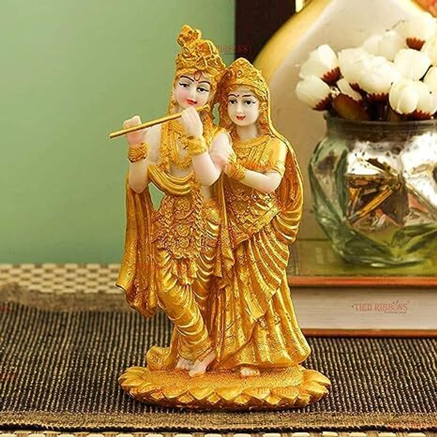 Image of HANDICRAFTY Radha Krishna Murti Showpiece Statue Decorative Showpiece - 12 cm