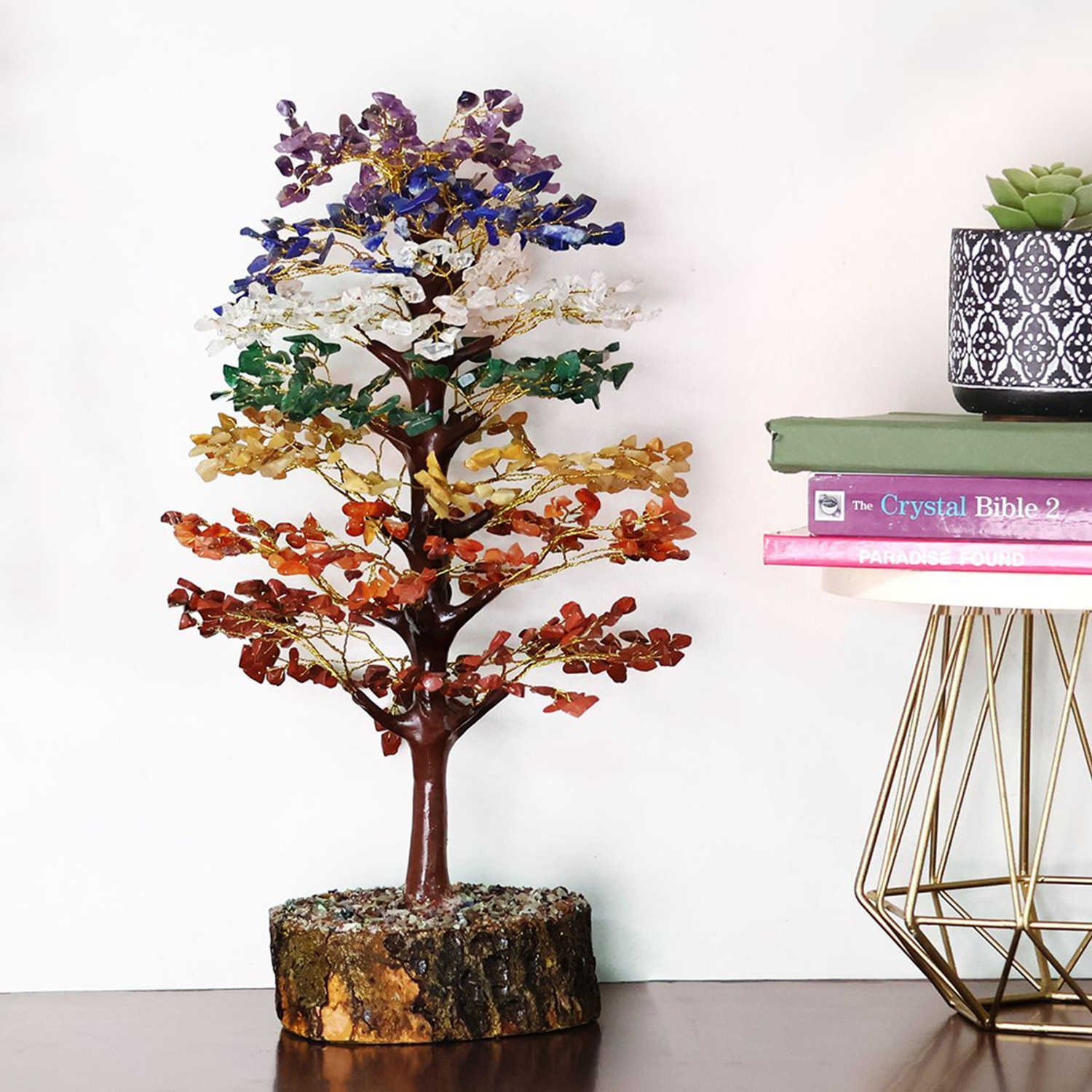 Image of Shubhanjali 7 Chakra 1000B Mseal Tree For Elegant Home Decor | Spiritual & Vastu Showpiece Decorative Showpiece - 40 cm