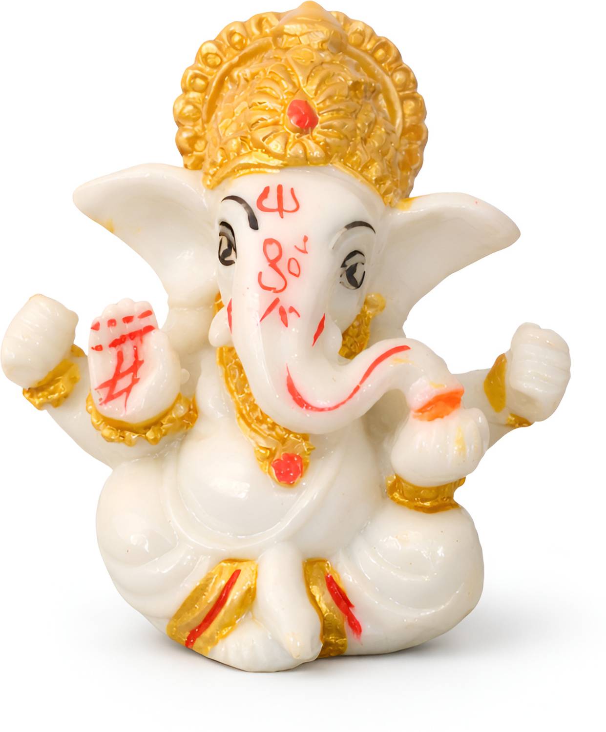 radstrex Car Dashboard Ganesh Idol Decorative Murti for Home & Office Decorative Showpiece - 6.5 cm
