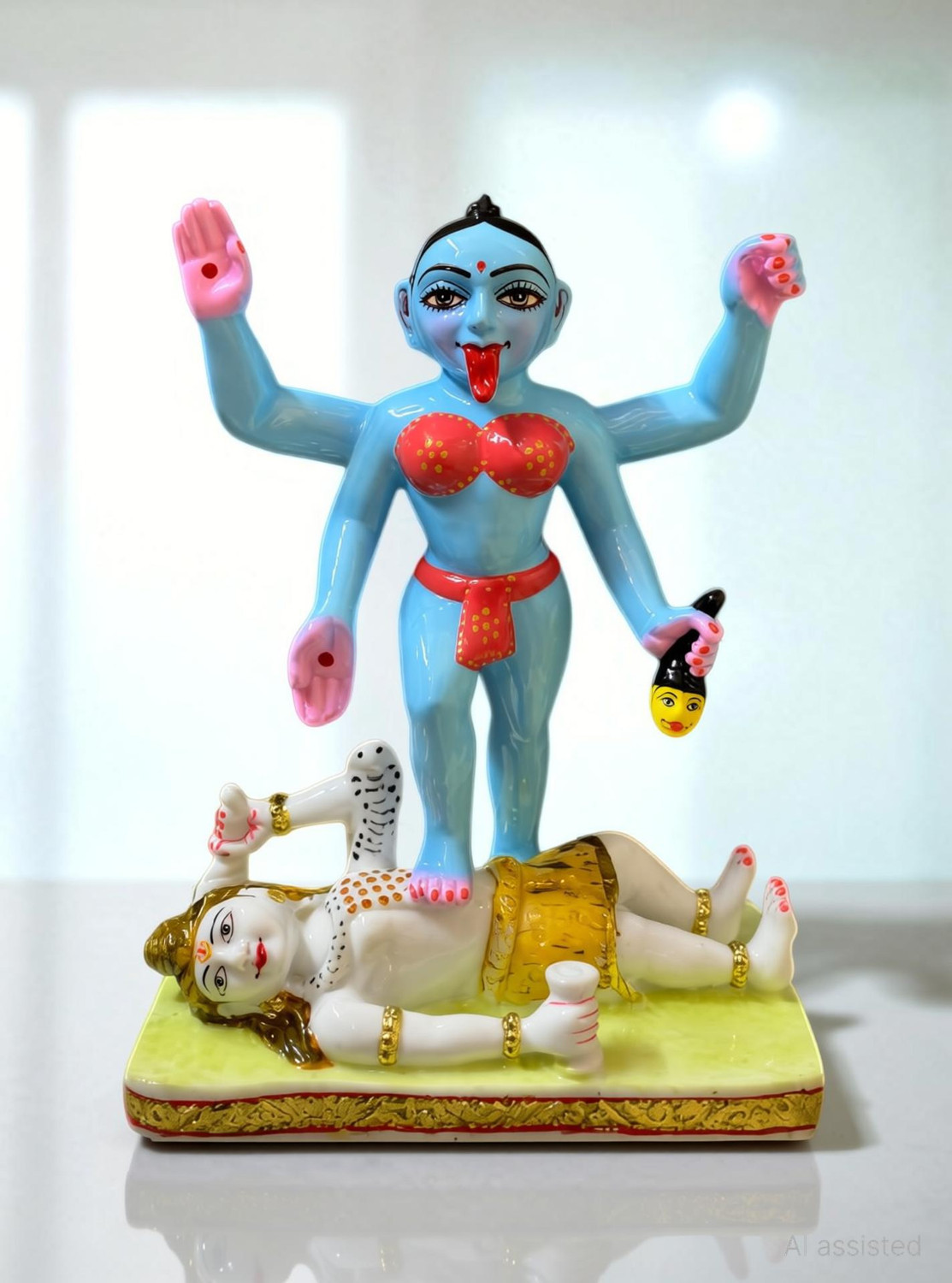 Image of VAMIKA HANDICRAFTS Kali Mata Idol Decorative Showpiece - 30 cm