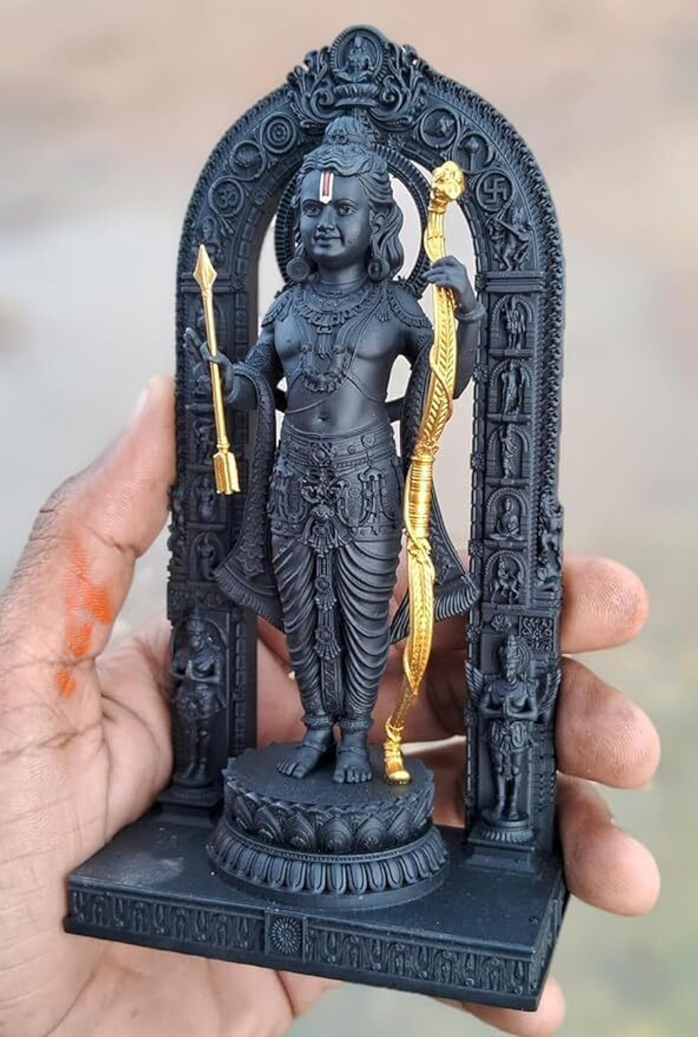 Image of yogi Shree Ram Lalla Ayodhya Murti For Home Decor & Mandir Decorative Showpiece - 15 cm